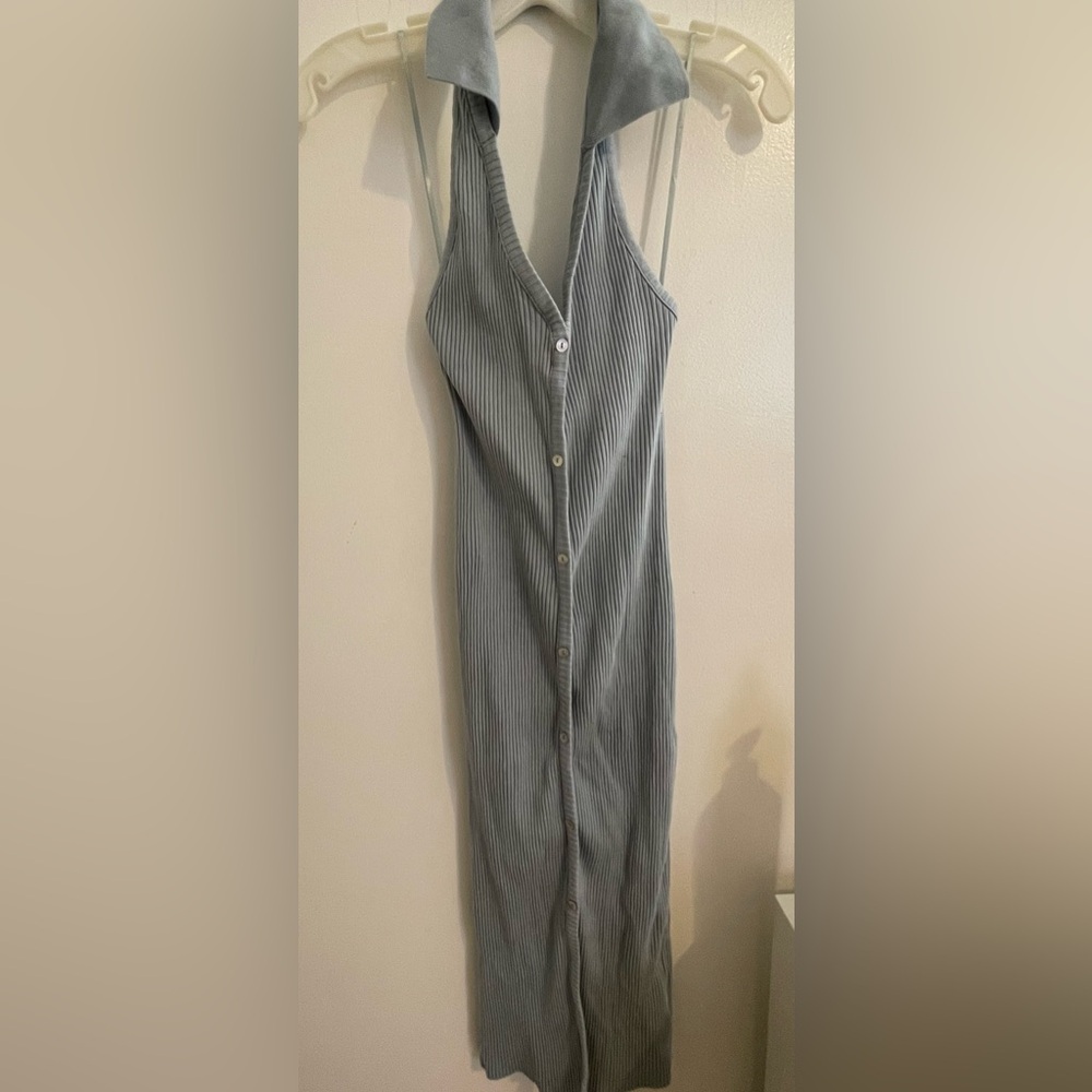 Ribbed Dress With Buttons